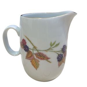 Royal Worcester Evesham Gold Creamer Small Pitcher Jug Vintage 4” Tall